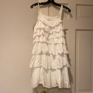 NWOT White Ruffle Summer Dress